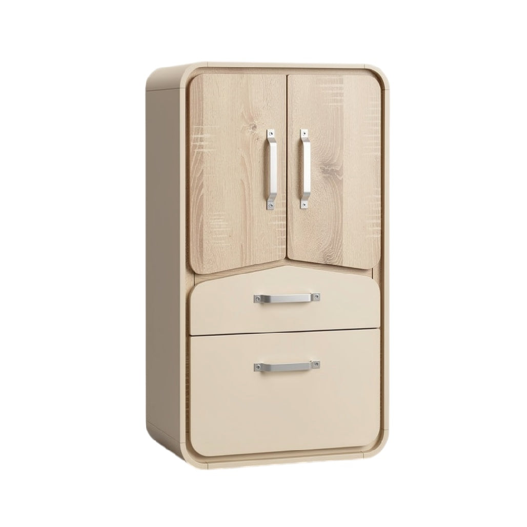 **Armoire de rangement moderne en bois avec portes et tiroirs**